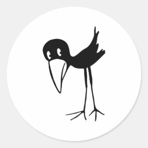 Crow Runder Aufkleber