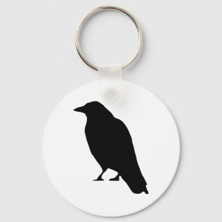 Crow-Silhouette Schlüsselanhänger