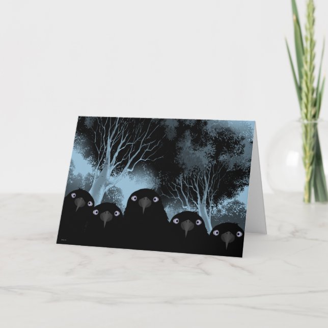 Crow Spooky Grußkarte essen Karte (Vorderseite)
