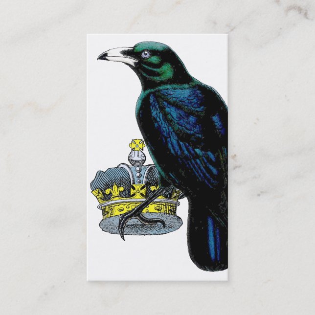 Crow stiehlt die Krone des Königs. Visitenkarte (Vorderseite)