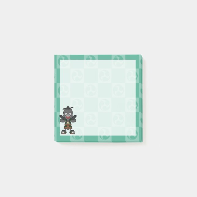 Crow Tengu - Japanisch Yokai Post-it Klebezettel (Vorderseite)