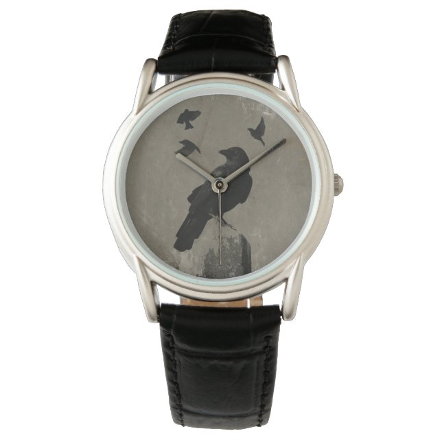 Crow und Freunde Armbanduhr (Vorderseite)