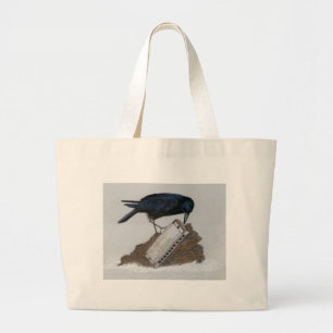 Crow und Harmonica Jumbo Stoffbeutel