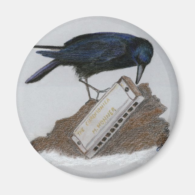 Crow und Harmonica Magnet (Vorne)