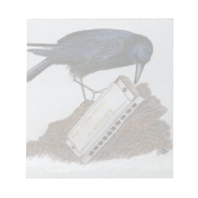 Crow und Harmonica Notizblock (Vorderseite)