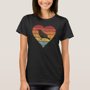 Crow Vintag Heart Niedlich Raven T-Shirt