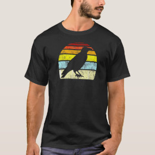 Crow Vintager, roter Retro-Vogel Männer T-Shirt