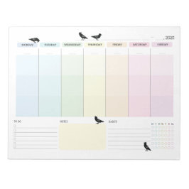 Crow Weekly Planner Notizblock