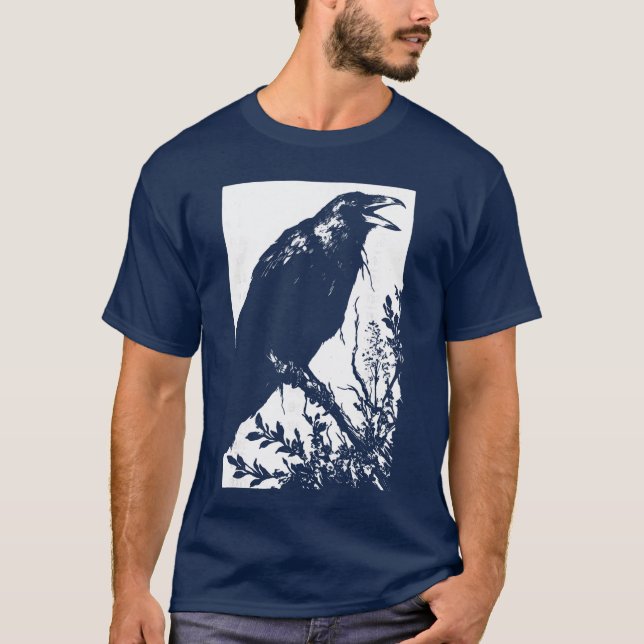 Crow Weirdcore Goblincore Punk Goth Aesthetic Cree T-Shirt (Vorderseite)