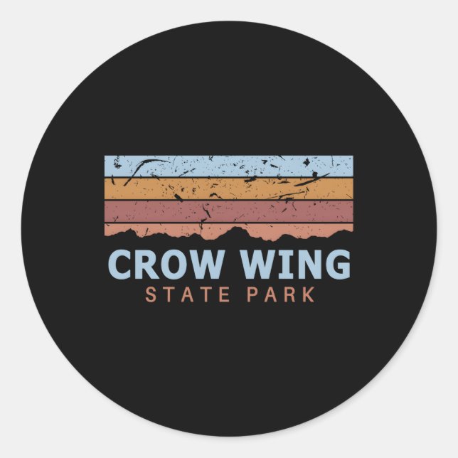 Crow Wing Staat Park Minnesota Runder Aufkleber (Vorderseite)