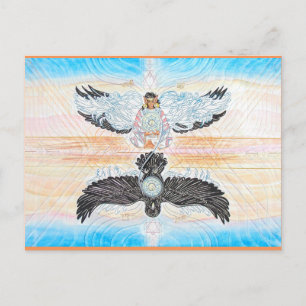 Crow Woman Fairy Postkarten