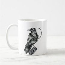 Crow-Zeichnend Tasse