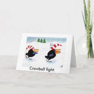Crowball combat carte de Noël ou d'hiver