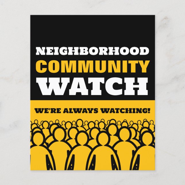 Crowd Design, Nachbarschaft Community Warning Flyer (Vorne)