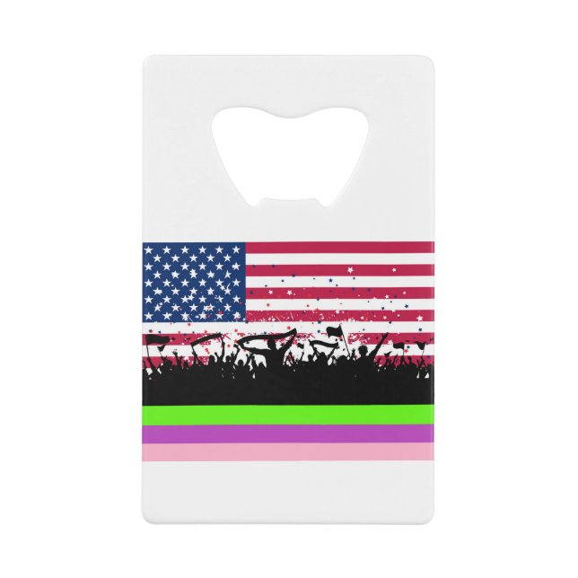 Crowd On American Geldbeutel Flaschenöffner (Vorderseite)