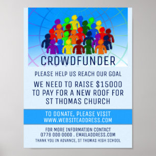 Crowdfunding, Crowdfunder, Crowdfunding Poster