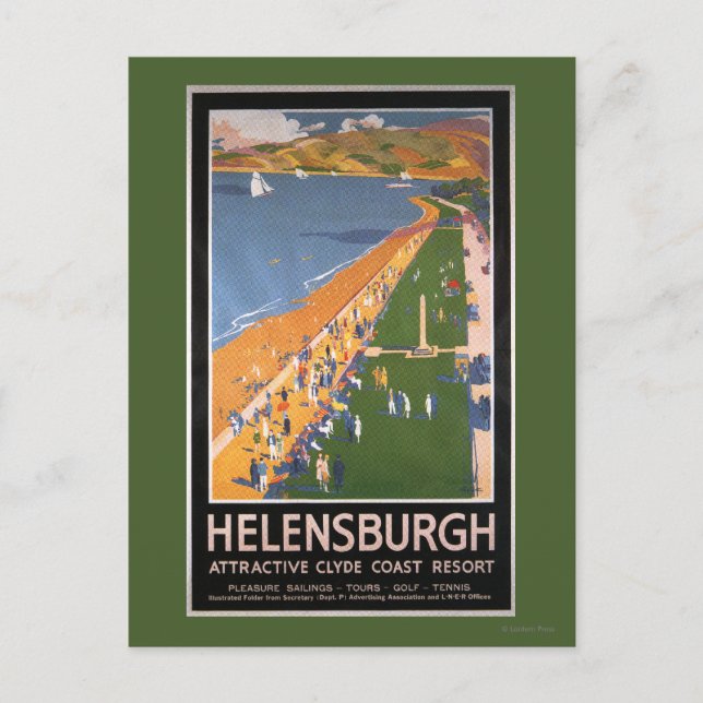 Crowds entlang des Clyde Coast Beach Railplers Postkarte (Vorderseite)