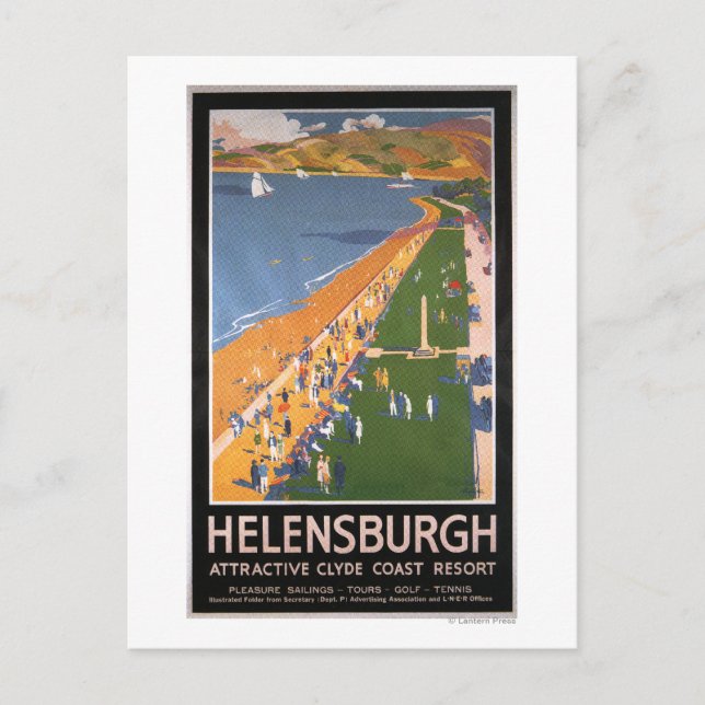 Crowds entlang des Clyde Coast Beach Railplers Postkarte (Vorderseite)
