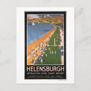 Crowds entlang des Clyde Coast Beach Railplers Postkarte