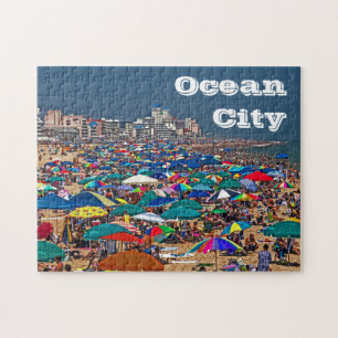 Crowdson Beach in Ocean City Jigsaw Puzzle