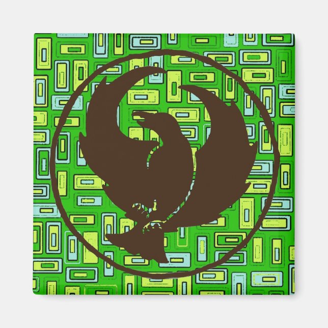 Crowfoot Magnet Green und Yellow Squares (Vorne)