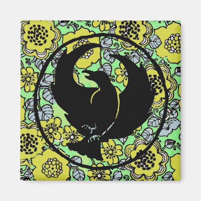 Crowfoot Magnet mit gelben Blumen (Vorne)