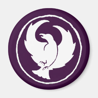 Crowfoot Magnet (weiß/dunkel lila)