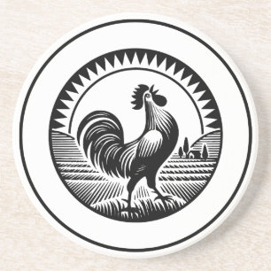 Crowing Cockerel Getränkeuntersetzer
