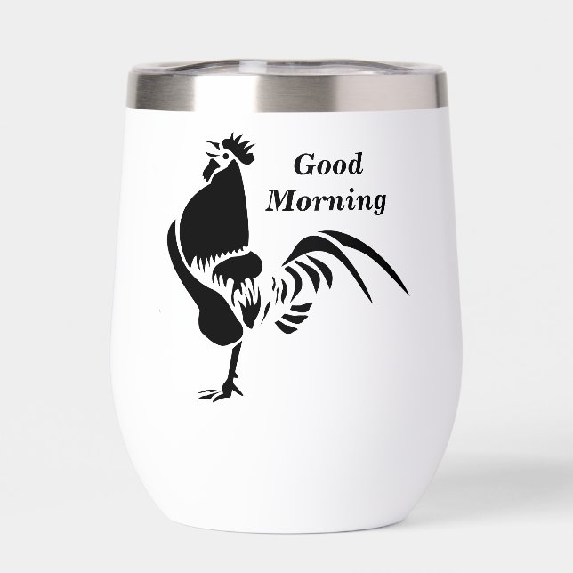 Crowing Silhouette Stone Untersetzer (Rückseite)