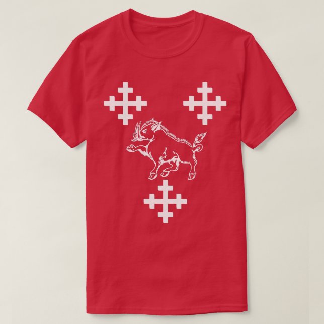 Crowley Familienwappen Wildschwein Spero in Deodor T-Shirt (Design vorne)