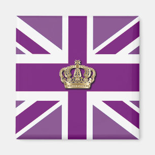 Crown and Union Jack Patriotic Magnet