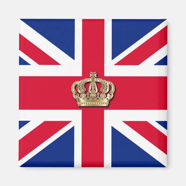 Crown and Union Jack Patriotic Magnet (Vorne)