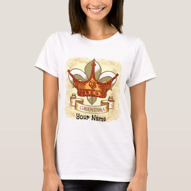 Crown Banner Queen Oma T - Shirt (Vorderseite)