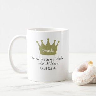 Crown Bible Verse Christlich Faith White Kaffeetasse