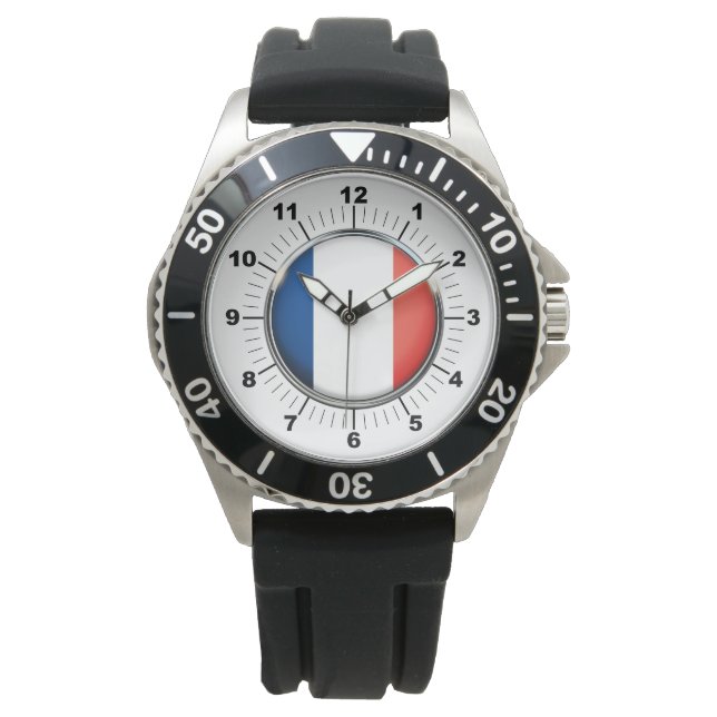Crown Black Watch in Frankreich Armbanduhr (Vorderseite)
