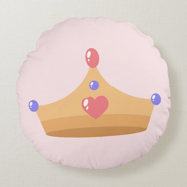 Crown & Carriage Coronet Accent Rundes Kissen (Vorderseite)