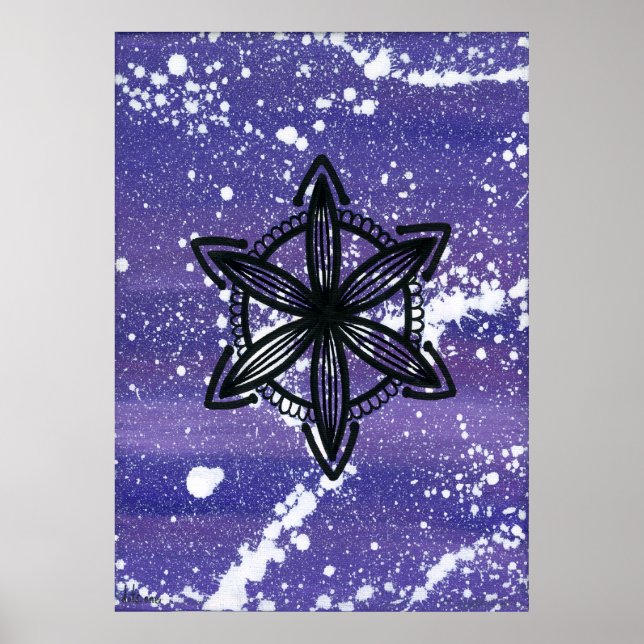 Crown Chakra - Dots One Poster (Vorne)