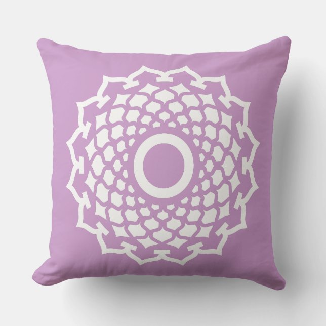 Crown Chakra Energy Throw Kissen (Vorderseite)