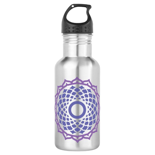 Crown Chakra Energy Trinkflasche (Vorderseite)