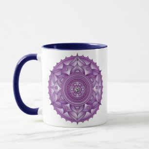 Crown Chakra Lila Mandala Zwei Tone Tasse