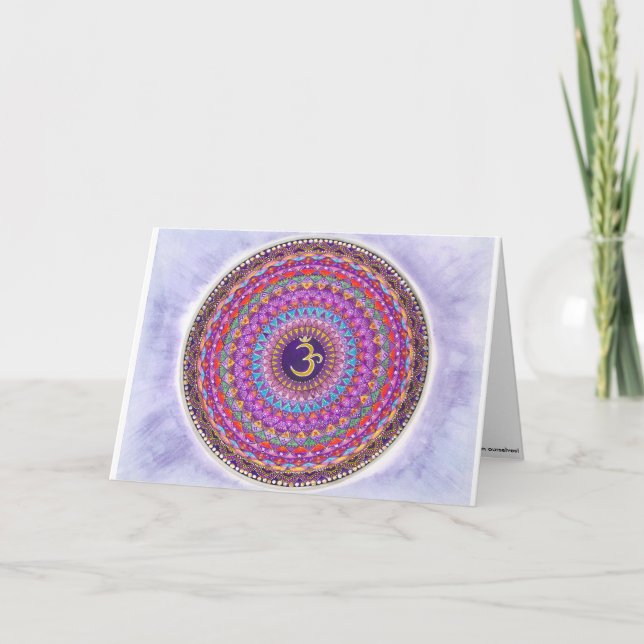 Crown Chakra Mandala Grußkarte Karte (Vorderseite)