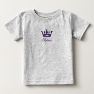 Crown Customizable Säugling Bio Strampler (Lila)