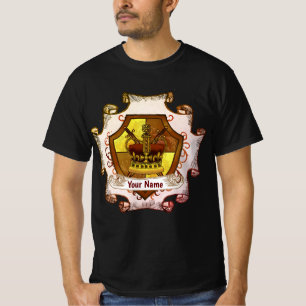 Crown Familienwappen Nachname T-Shirt