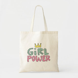 Crown Girl Power Doodle Girly Doodle Power Girl Sk Tragetasche