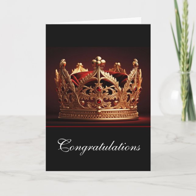 Crown Greeting Card Glückwunschs Karte (Vorderseite)
