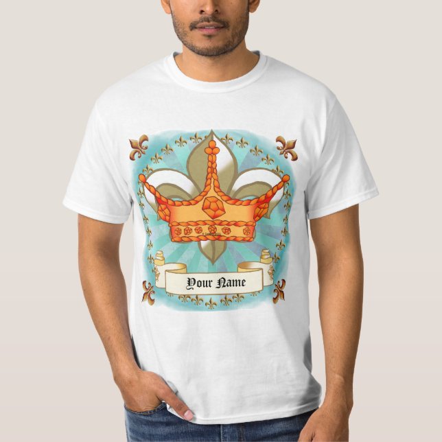 Crown King Vater Custom T - Shirt (Vorderseite)