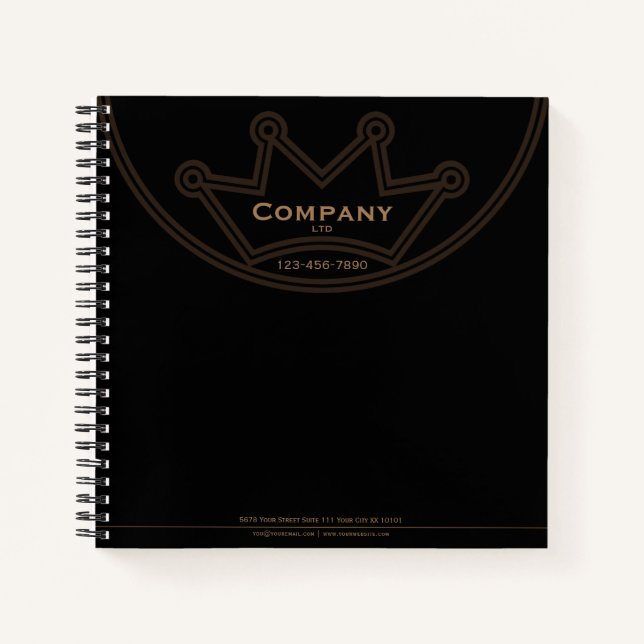 Crown Logo 8.5" x 8.5" SpiralNotebook Notizbuch (Vorderseite)