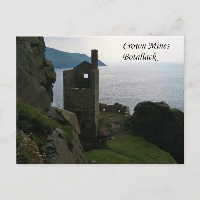 Crown Mines Botallack Cornwall England Postkarte (Vorderseite)