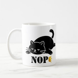 Crown NOPE Schwarze Katze Lustig für Katzenliebhab Kaffeetasse