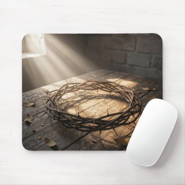 Crown of Thorns In Sunbeams Mousepad (Mit Mouse)